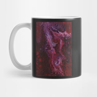 Deep dark red purple paint pour Mug